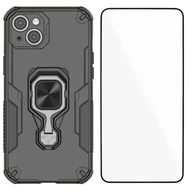 Coque iPhone 13 avec Support et Verre Trempé