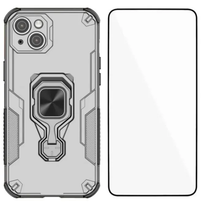 Coque iPhone 13 avec Support et Verre Trempé