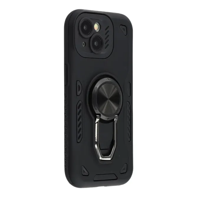 Coque iPhone 14 / 13 antichoc hybride support rotatif et fixation magn