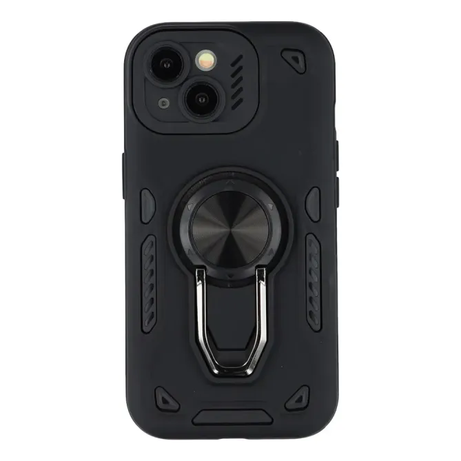 Coque iPhone 14 / 13 antichoc hybride support rotatif et fixation magn