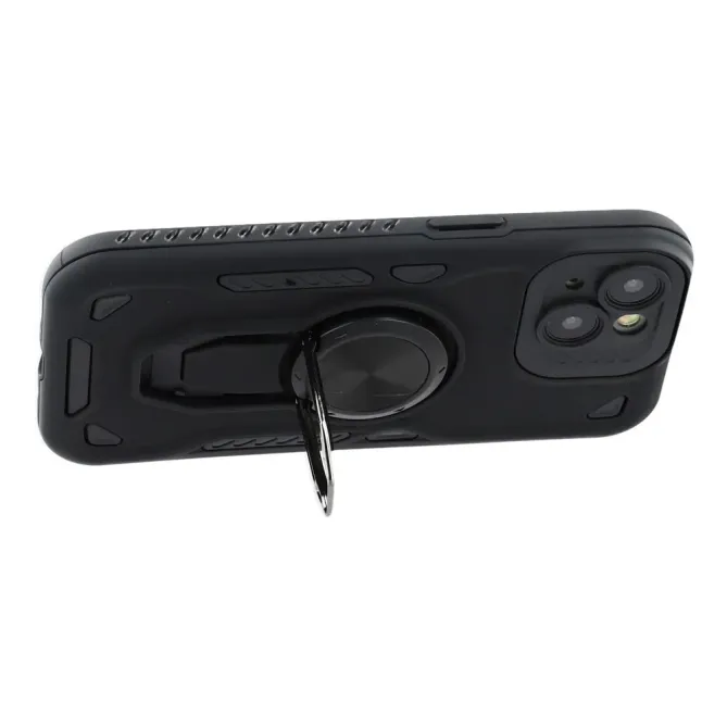 Coque iPhone 14 / 13 antichoc hybride support rotatif et fixation magn