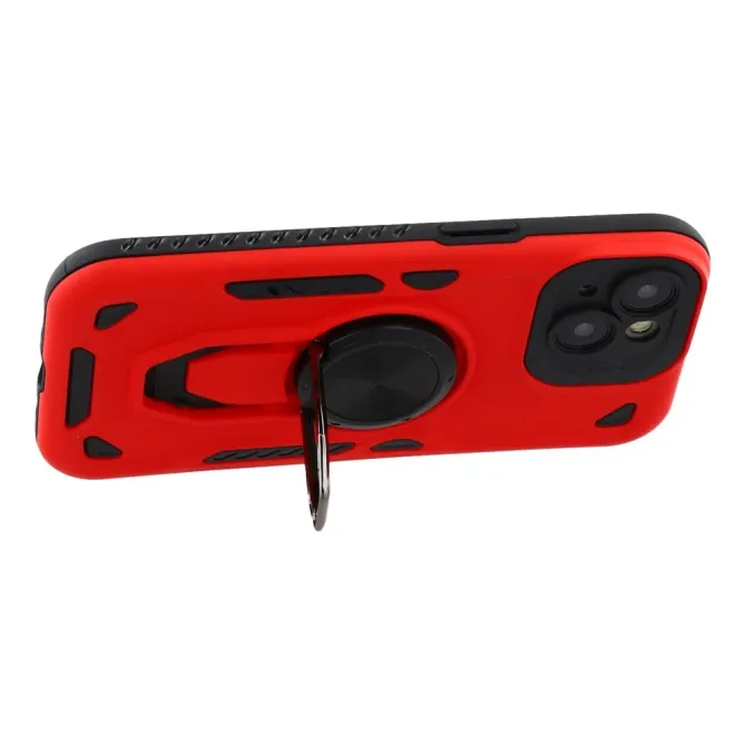 Coque iPhone 14 / 13 antichoc hybride support rotatif et fixation magn