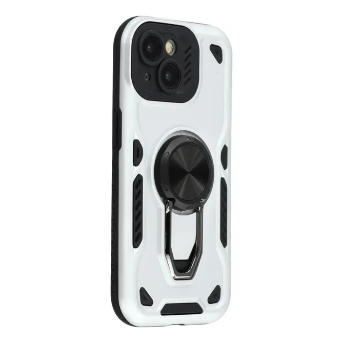 Coque iPhone 14 / 13 antichoc hybride support rotatif et fixation magn