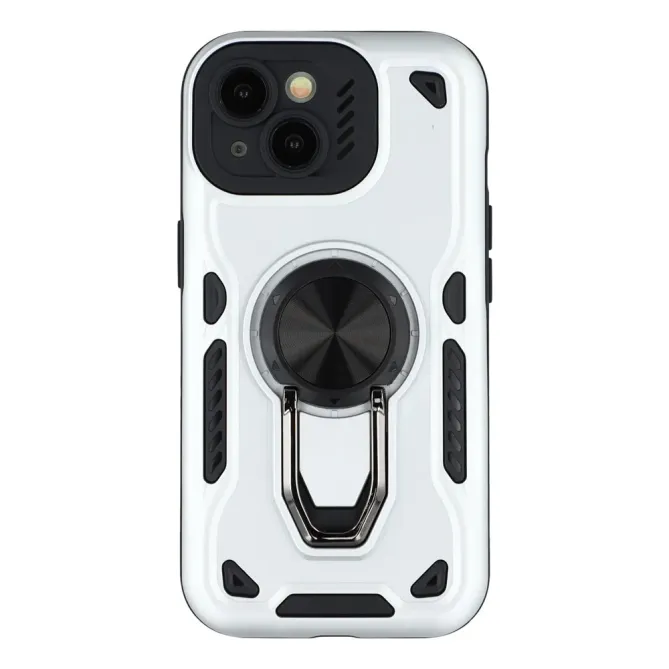 Coque iPhone 14 / 13 antichoc hybride support rotatif et fixation magn