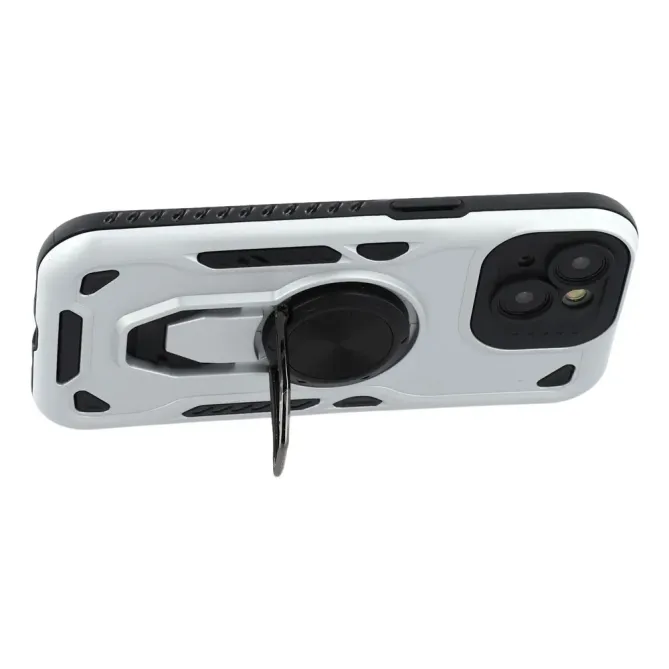 Coque iPhone 14 / 13 antichoc hybride support rotatif et fixation magn