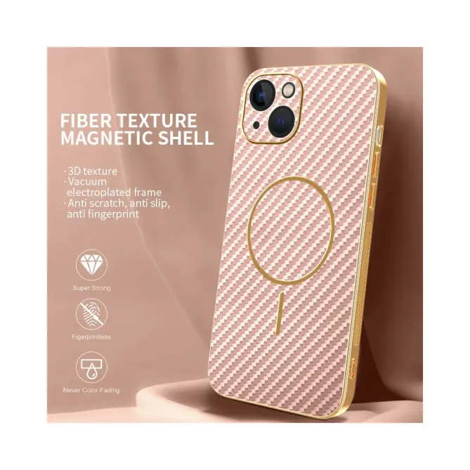 Coque iPhone 13 Texture Carbone MagSafe