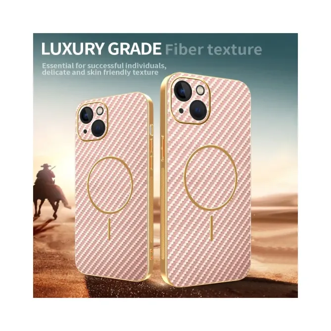 Coque iPhone 13 Texture Carbone MagSafe