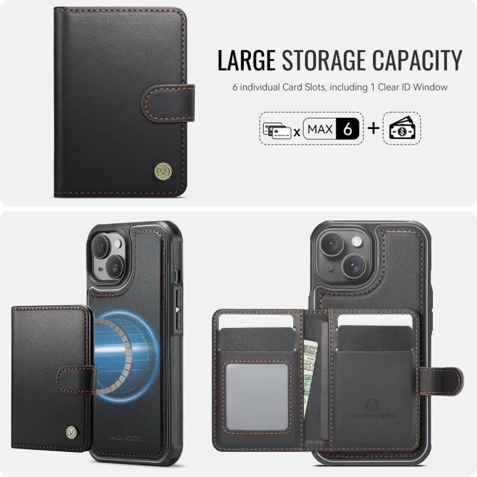 Coque iPhone 13 porte-cartes détachable MagSafe | J09