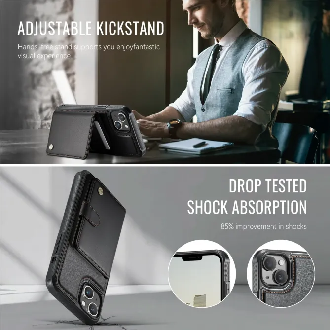 Coque iPhone 13 porte-cartes détachable MagSafe | J09