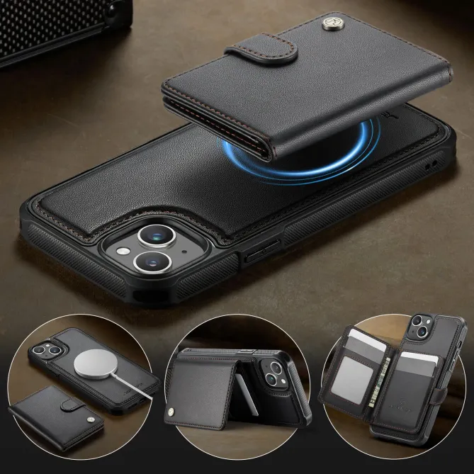 Coque iPhone 13 porte-cartes détachable MagSafe | J09