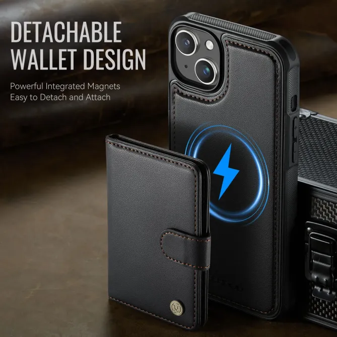 Coque iPhone 13 porte-cartes détachable MagSafe | J09