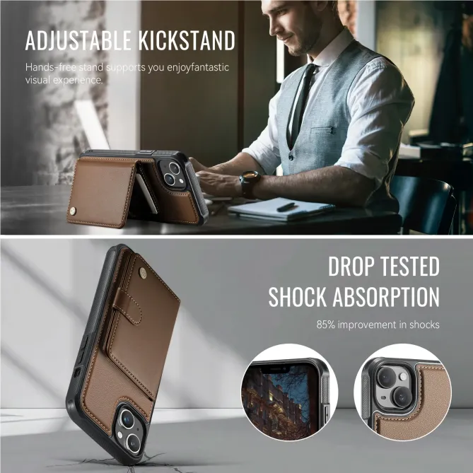 Coque iPhone 13 porte-cartes détachable MagSafe | J09