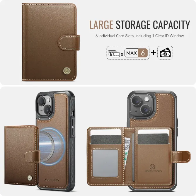 Coque iPhone 13 porte-cartes détachable MagSafe | J09