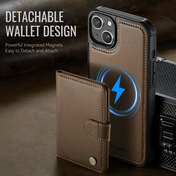 Coque iPhone 13 porte-cartes détachable MagSafe | J09