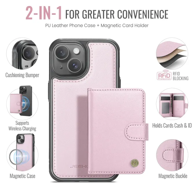 Coque iPhone 13 porte-cartes détachable MagSafe | J09