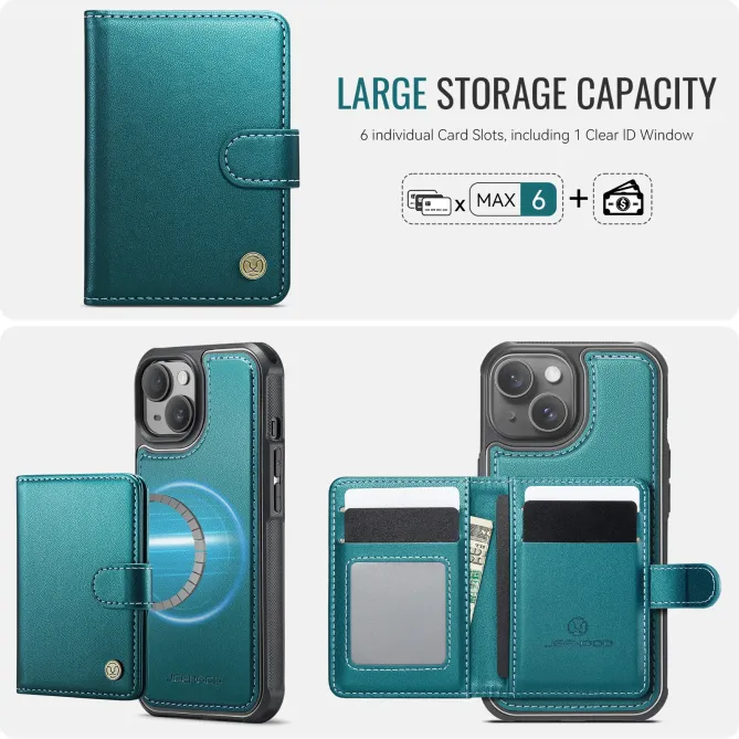 Coque iPhone 13 porte-cartes détachable MagSafe | J09