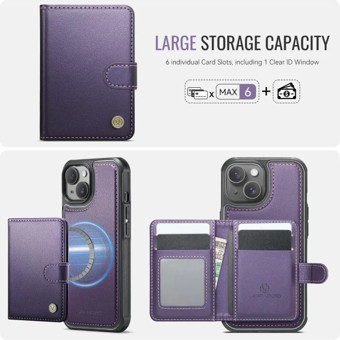 Coque iPhone 13 porte-cartes détachable MagSafe | J09