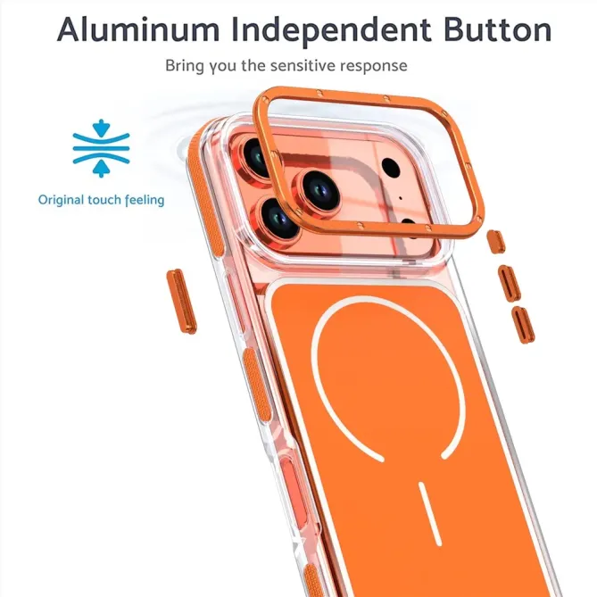 Coque iPhone 17 Pro Max compatible MagSafe bi-ton transparente