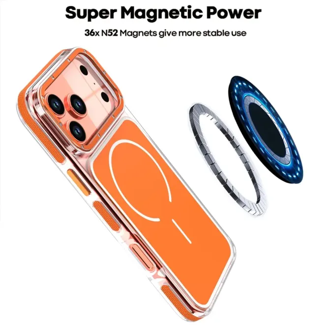 Coque iPhone 17 Pro Max compatible MagSafe bi-ton transparente