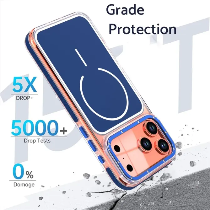 Coque iPhone 17 Pro Max compatible MagSafe bi-ton transparente