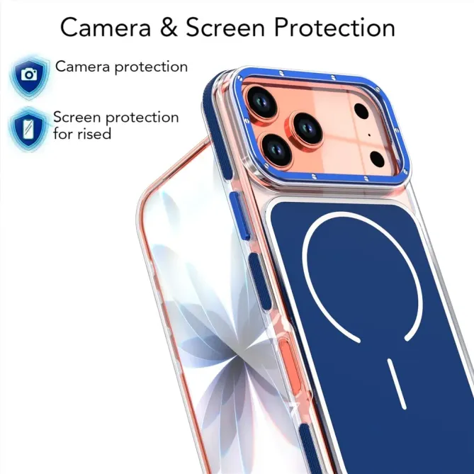 Coque iPhone 17 Pro Max compatible MagSafe bi-ton transparente