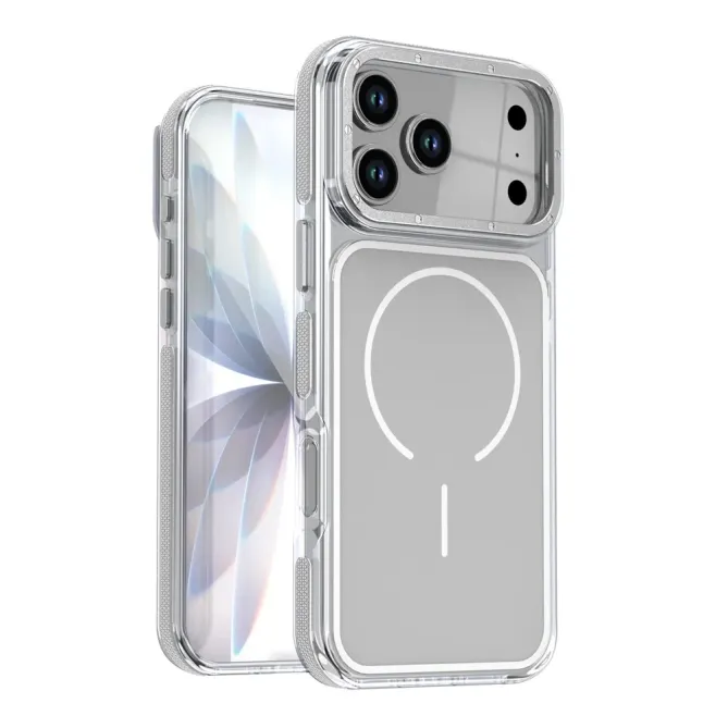Coque iPhone 17 Pro Max compatible MagSafe bi-ton transparente