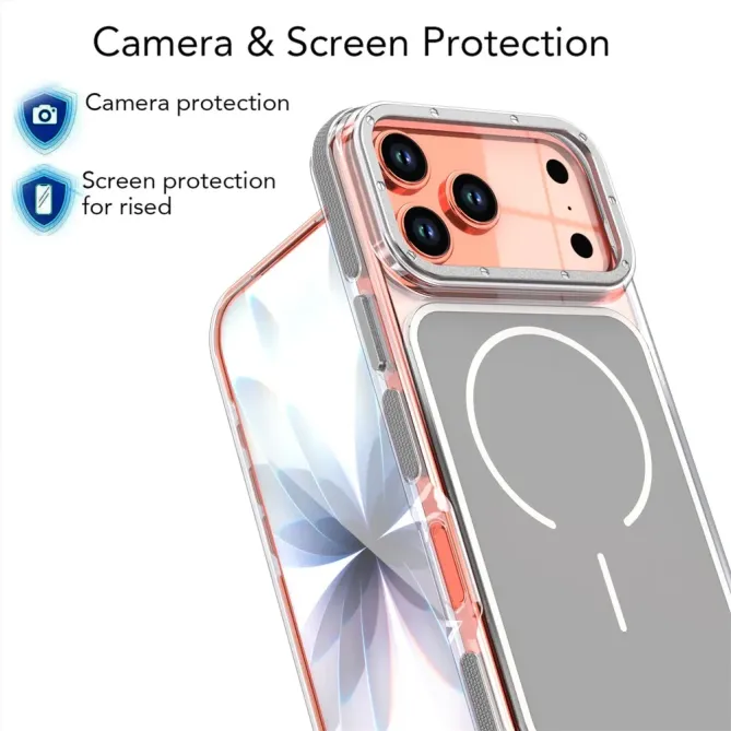 Coque iPhone 17 Pro Max compatible MagSafe bi-ton transparente