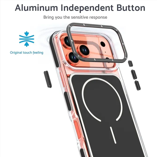 Coque iPhone 17 Pro Max compatible MagSafe bi-ton transparente