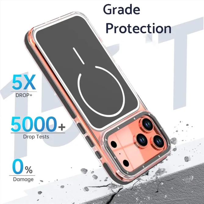 Coque iPhone 17 Pro Max compatible MagSafe bi-ton transparente