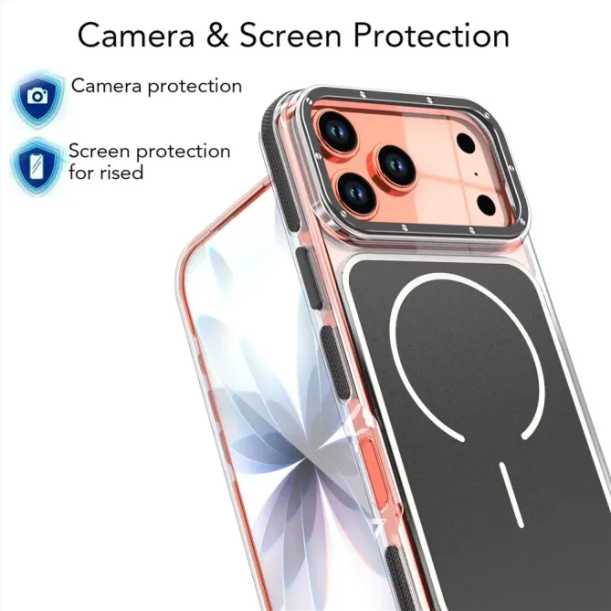 Coque iPhone 17 Pro Max compatible MagSafe bi-ton transparente