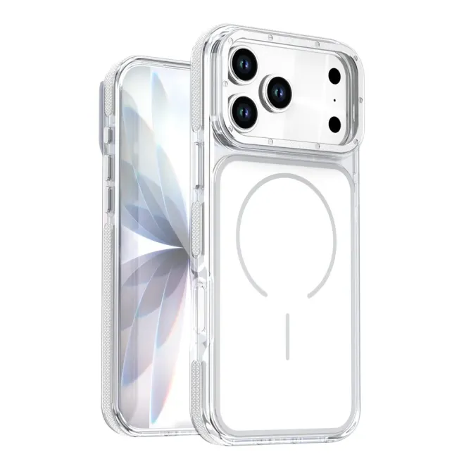 Coque iPhone 17 Pro Max compatible MagSafe bi-ton transparente