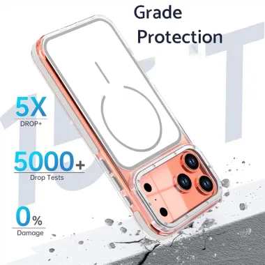 Coque iPhone 17 Pro Max compatible MagSafe bi-ton transparente Blanc - photo 25