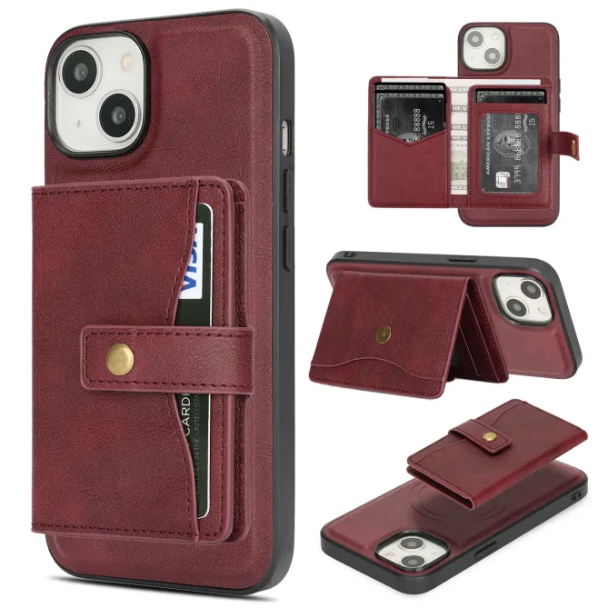 Coque iPhone 13 porte-cartes détachable compatible MagSafe avec suppor