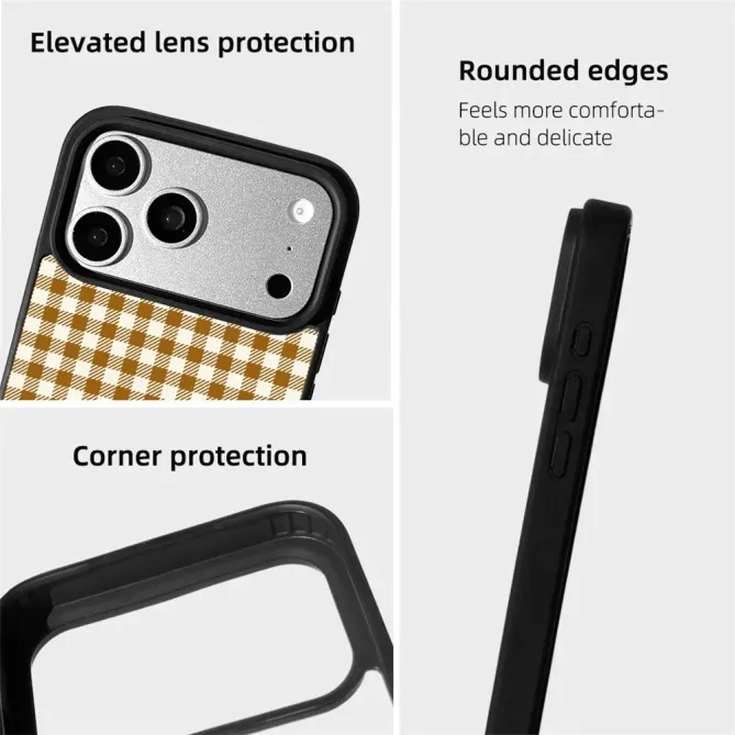 Coque iPhone 17 Pro Max MagSafe motif vichy