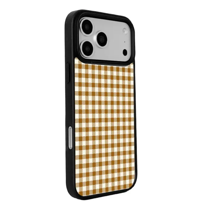 Coque iPhone 17 Pro Max MagSafe motif carreaux et étoiles