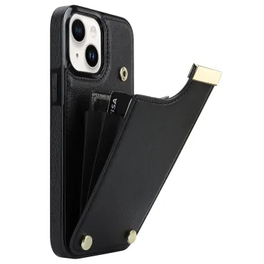 Coque iPhone 13 porte-cartes dos simili cuir