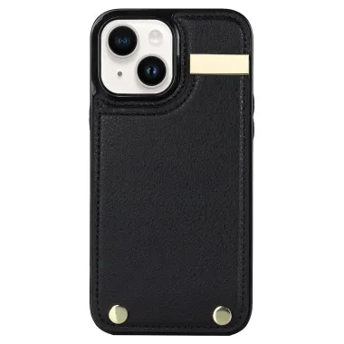 Coque iPhone 13 porte-cartes dos simili cuir