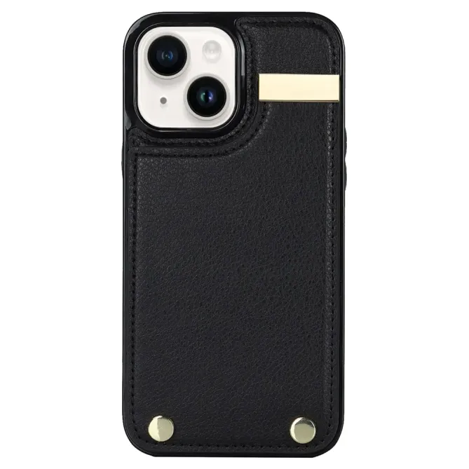 Coque iPhone 13 porte-cartes dos simili cuir