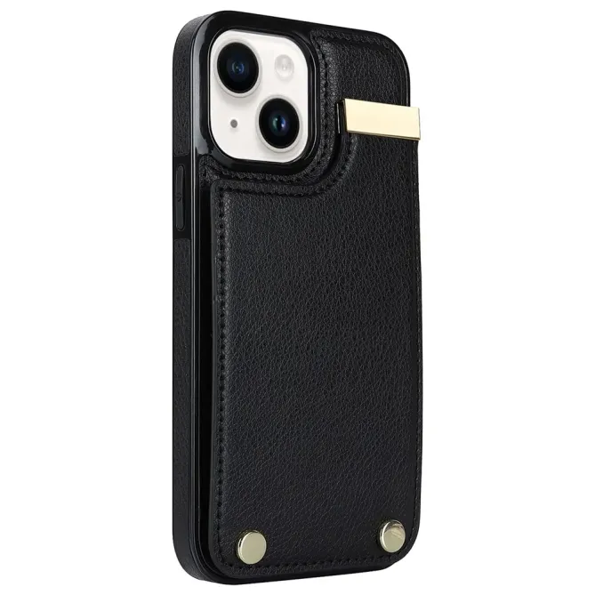 Coque iPhone 13 porte-cartes dos simili cuir
