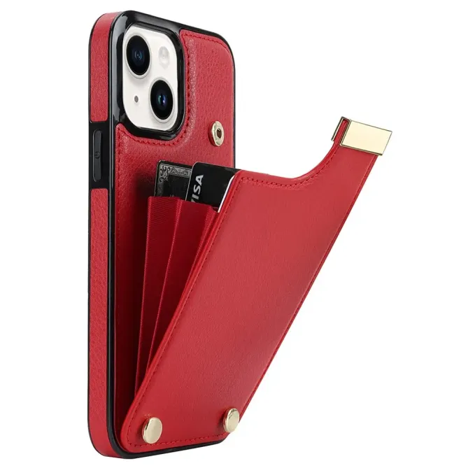 Coque iPhone 13 porte-cartes dos simili cuir