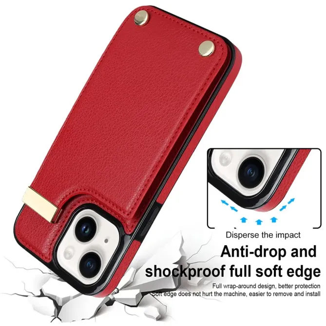 Coque iPhone 13 porte-cartes dos simili cuir