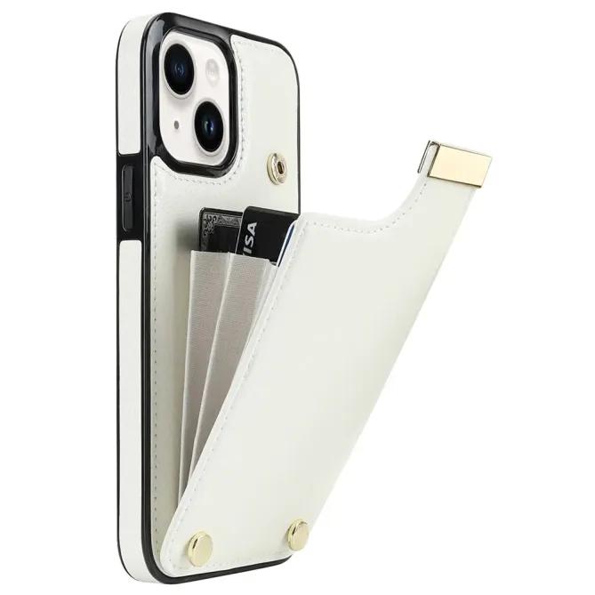 Coque iPhone 13 porte-cartes dos simili cuir