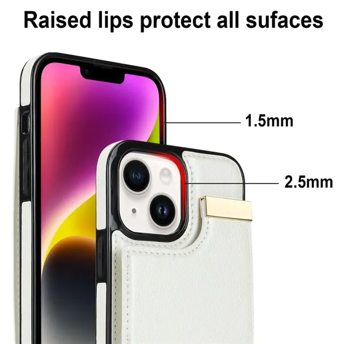 Coque iPhone 13 porte-cartes dos simili cuir