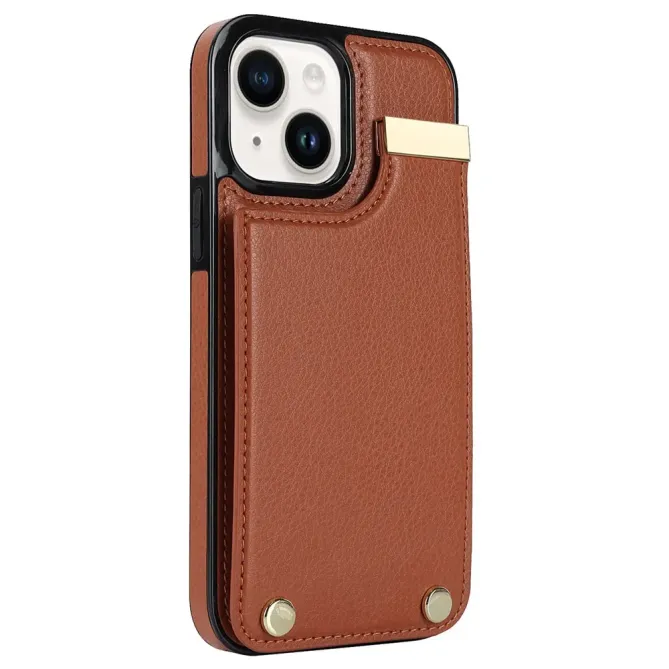 Coque iPhone 13 porte-cartes dos simili cuir