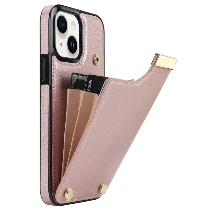 Coque iPhone 13 porte-cartes dos simili cuir