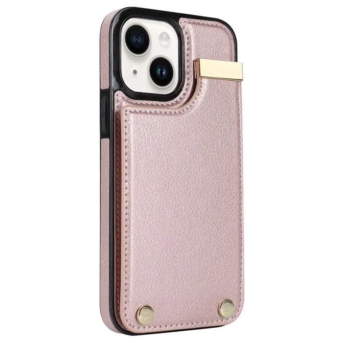 Coque iPhone 13 porte-cartes dos simili cuir