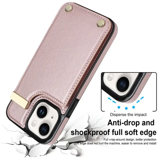 Coque iPhone 13 porte-cartes dos simili cuir
