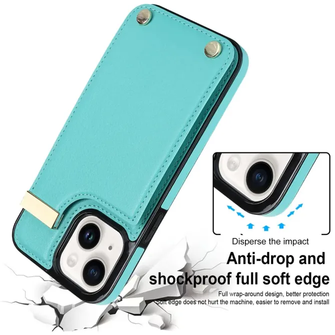 Coque iPhone 13 porte-cartes dos simili cuir