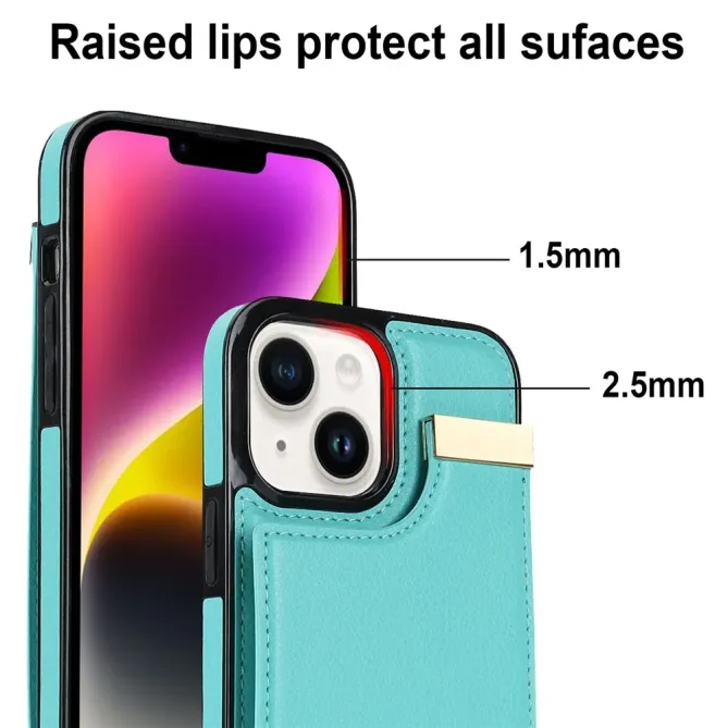 Coque iPhone 13 porte-cartes dos simili cuir