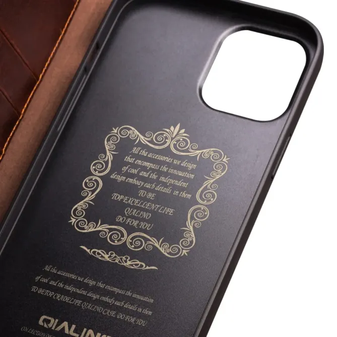 Housse iPhone 13 fait main en cuir véritable
